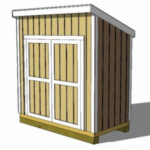 4x8 Lean To Shed Kit - Door on High Side - Parr Lumber
