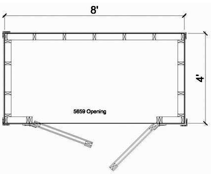 4x8 Lean To Shed Kit - Door on High Side - Parr Lumber