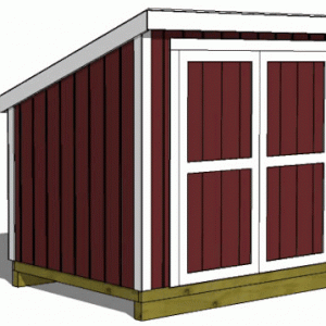 6x8 Lean-To Shed Kit - Door on High Side | Parr Lumber