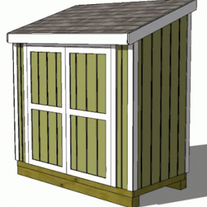 4x8 Lean To Shed Kit - Door on Short Side - Parr Lumber