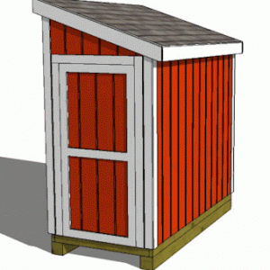4x8 Lean To Shed Kit - Door on End - Parr Lumber