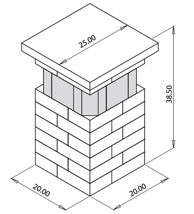 Pillar with Glass Block Kit - Parr Lumber